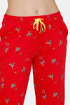 Zivame Queen Bee Antiviral Finish Cotton Pyjama Set - Red — thumbnail 6